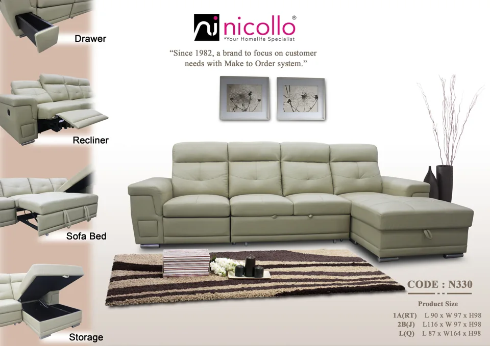 Nicollo N330 - l-shaped sofas, original product photograph